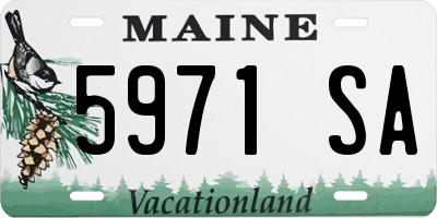 ME license plate 5971SA
