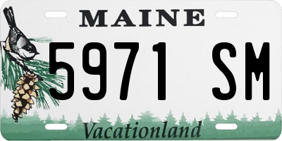 ME license plate 5971SM