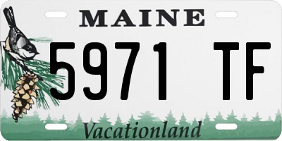 ME license plate 5971TF