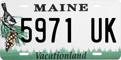 ME license plate 5971UK