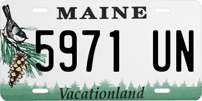 ME license plate 5971UN