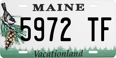 ME license plate 5972TF