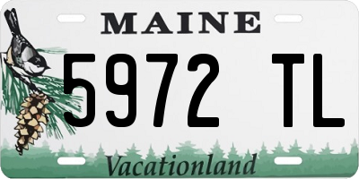 ME license plate 5972TL