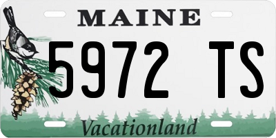ME license plate 5972TS