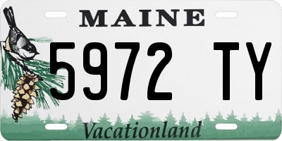 ME license plate 5972TY