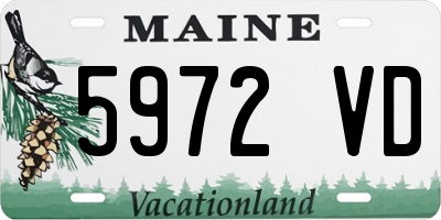 ME license plate 5972VD