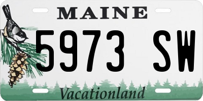 ME license plate 5973SW
