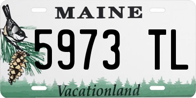 ME license plate 5973TL