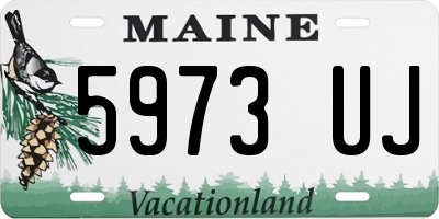 ME license plate 5973UJ