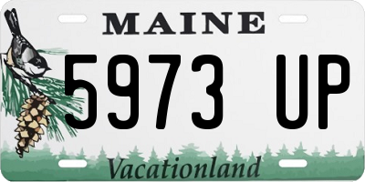 ME license plate 5973UP