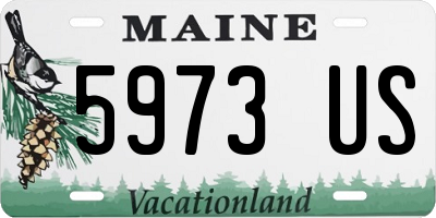 ME license plate 5973US