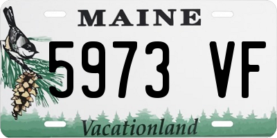 ME license plate 5973VF