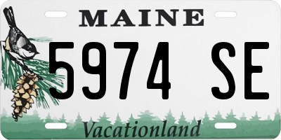 ME license plate 5974SE