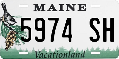ME license plate 5974SH