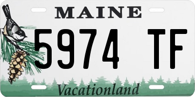 ME license plate 5974TF