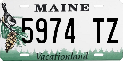 ME license plate 5974TZ