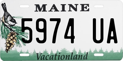 ME license plate 5974UA