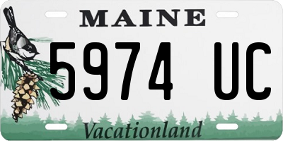 ME license plate 5974UC