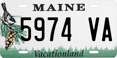 ME license plate 5974VA