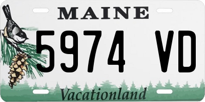 ME license plate 5974VD