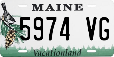 ME license plate 5974VG