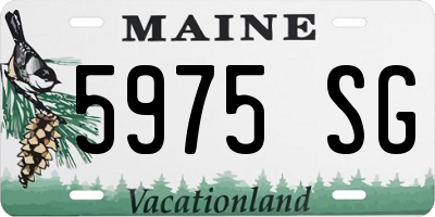 ME license plate 5975SG