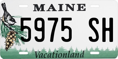 ME license plate 5975SH