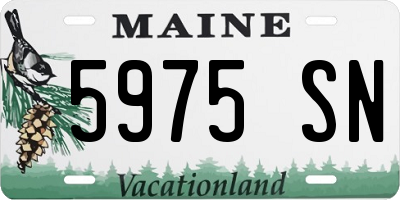 ME license plate 5975SN
