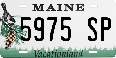 ME license plate 5975SP