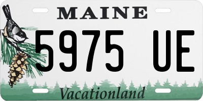 ME license plate 5975UE