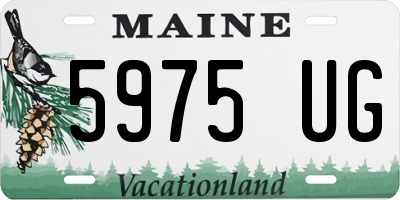 ME license plate 5975UG