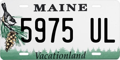ME license plate 5975UL