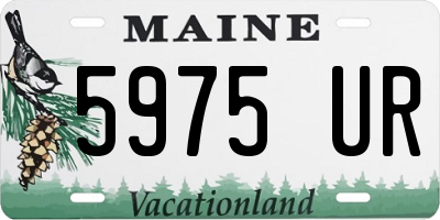 ME license plate 5975UR