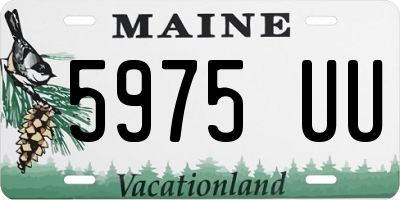 ME license plate 5975UU