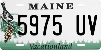 ME license plate 5975UV