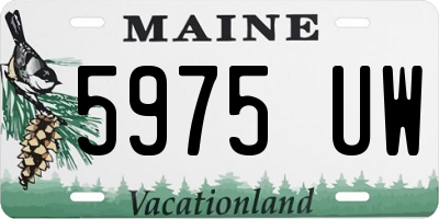 ME license plate 5975UW