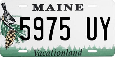 ME license plate 5975UY