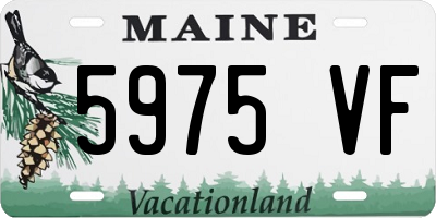 ME license plate 5975VF