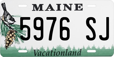 ME license plate 5976SJ