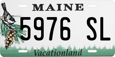 ME license plate 5976SL