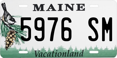 ME license plate 5976SM