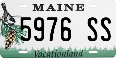 ME license plate 5976SS