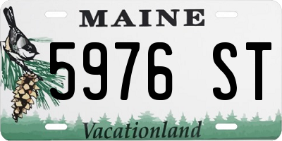 ME license plate 5976ST