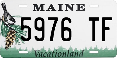 ME license plate 5976TF
