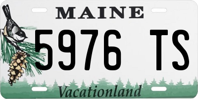 ME license plate 5976TS