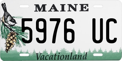 ME license plate 5976UC