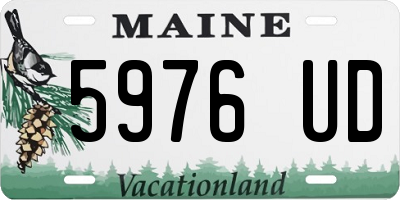 ME license plate 5976UD