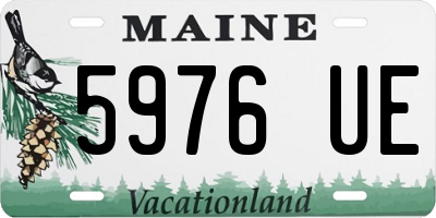 ME license plate 5976UE
