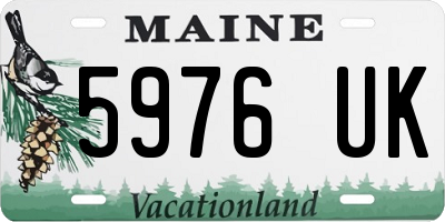 ME license plate 5976UK