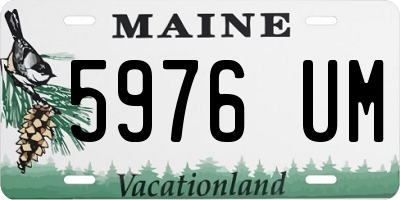 ME license plate 5976UM